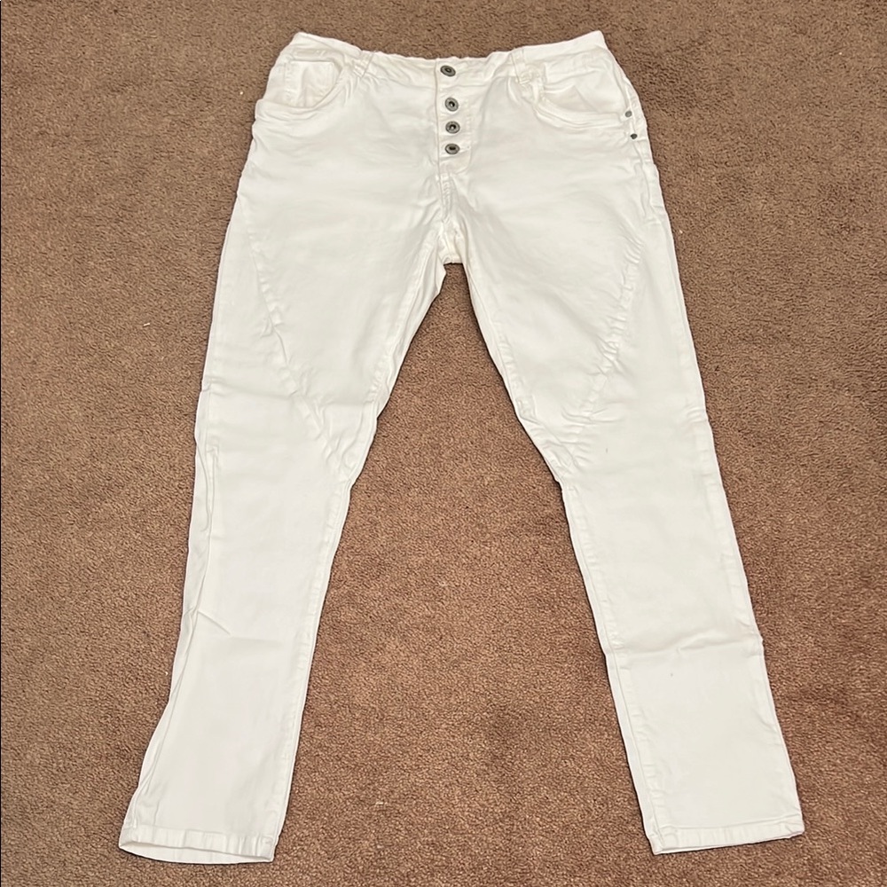 Women's White Boyfriend Jeans